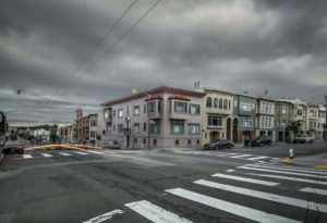 Junction at darkness, zebra crossing Junction at darkness, zebra crossing